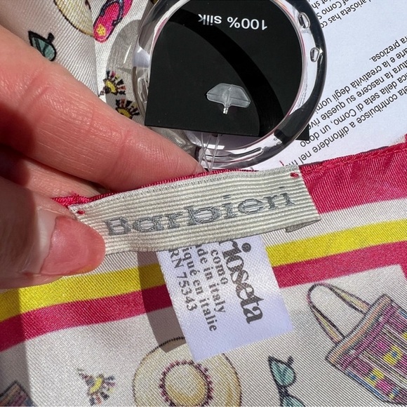 NWT ITALIAN SILK SCARF MADE IN COMO - Picture 5 of 7